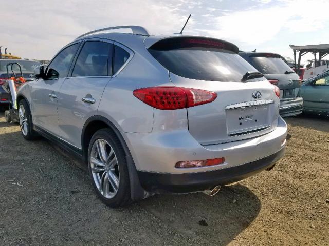 JN1BJ0HP4DM430624 - 2013 INFINITI EX37 BASE SILVER photo 3