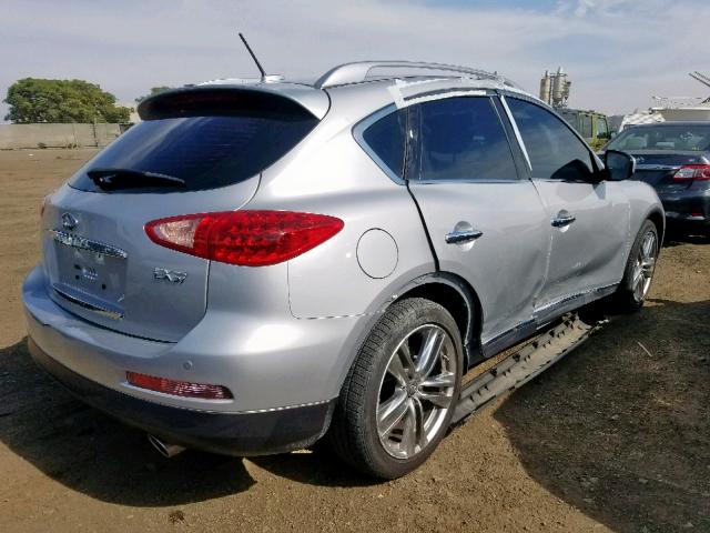 JN1BJ0HP4DM430624 - 2013 INFINITI EX37 BASE SILVER photo 4