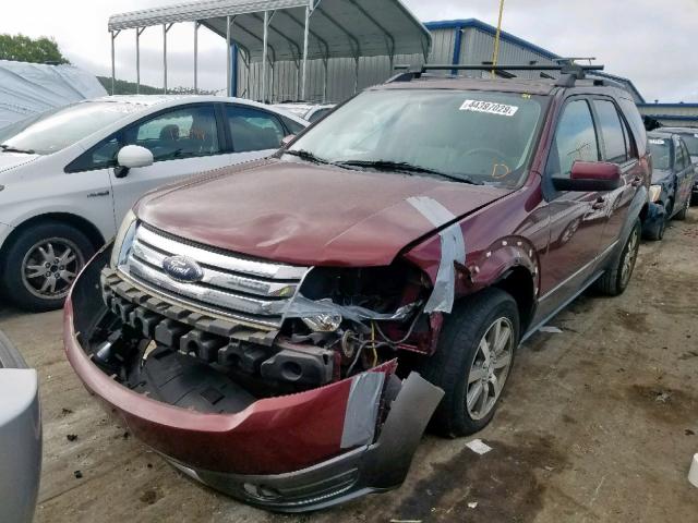 1FMDK02W58GA38660 - 2008 FORD TAURUS X S BURGUNDY photo 2