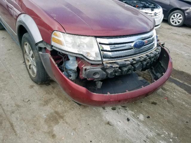 1FMDK02W58GA38660 - 2008 FORD TAURUS X S BURGUNDY photo 9