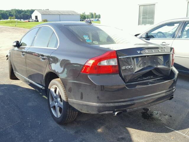 YV1AH992791093994 - 2009 VOLVO S80 T6 BLACK photo 3