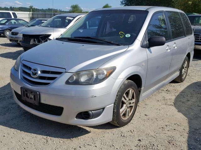 JM3LW28A050550611 - 2005 MAZDA MPV WAGON SILVER photo 2