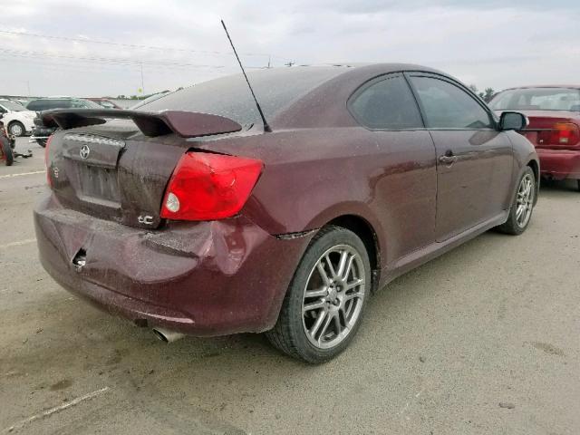 JTKDE167550035999 - 2005 TOYOTA SCION TC მუქწითელი ფოტო 4