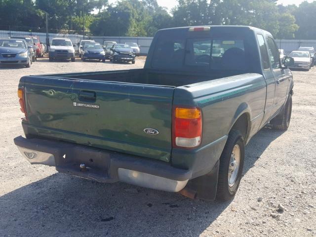 1FTYR14U0WTA69922 - 1998 FORD RANGER SUP GREEN photo 4