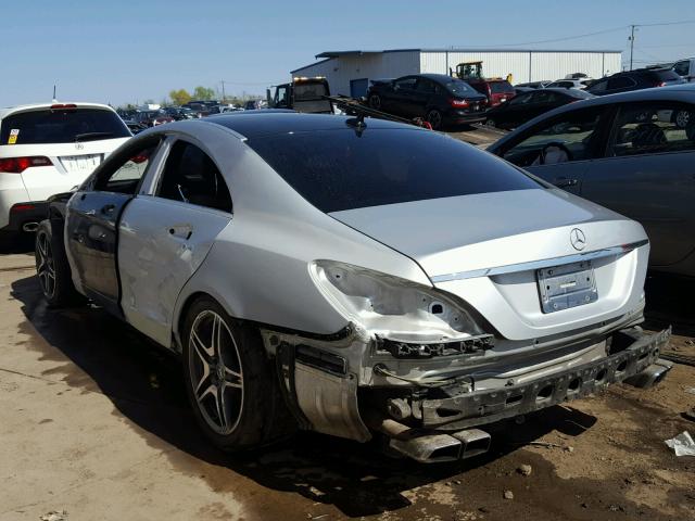 WDDLJ7EB8DA064242 - 2013 MERCEDES-BENZ CLS 63 AMG SILVER photo 3