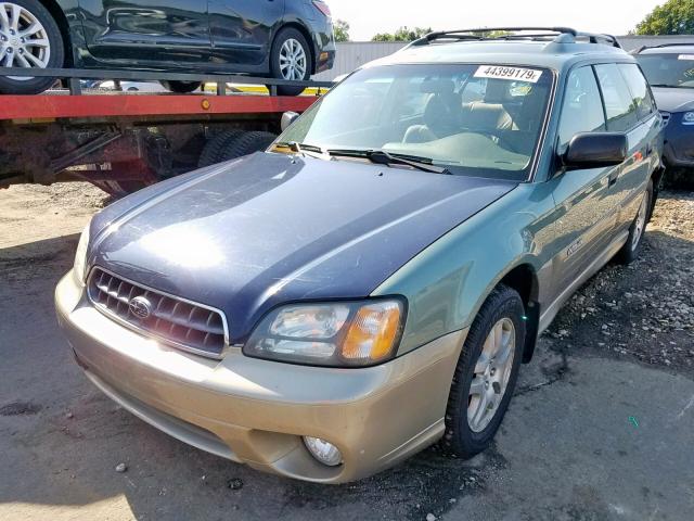 4S3BH675346612878 - 2004 SUBARU LEGACY OUT GREEN photo 2