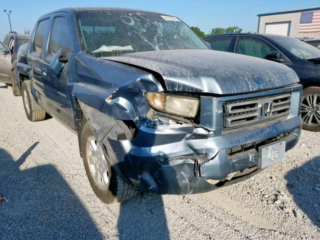 2HJYK16556H529983 - 2006 HONDA RIDGELINE BLUE photo 1