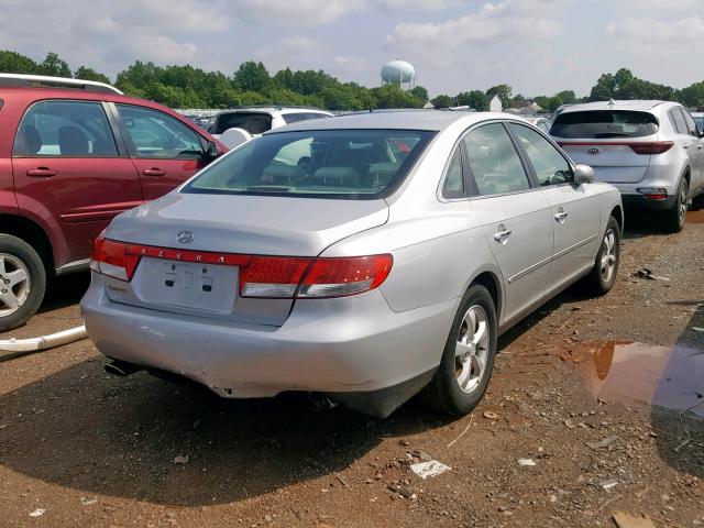 KMHFC46F36A075357 - 2006 HYUNDAI AZERA SE GRAY photo 4