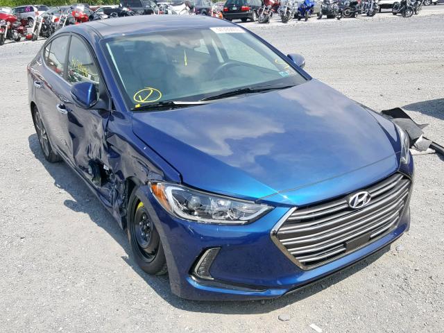 5NPD84LF1HH036036 - 2017 HYUNDAI ELANTRA BLUE photo 1