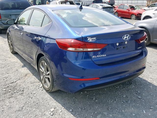 5NPD84LF1HH036036 - 2017 HYUNDAI ELANTRA BLUE photo 3