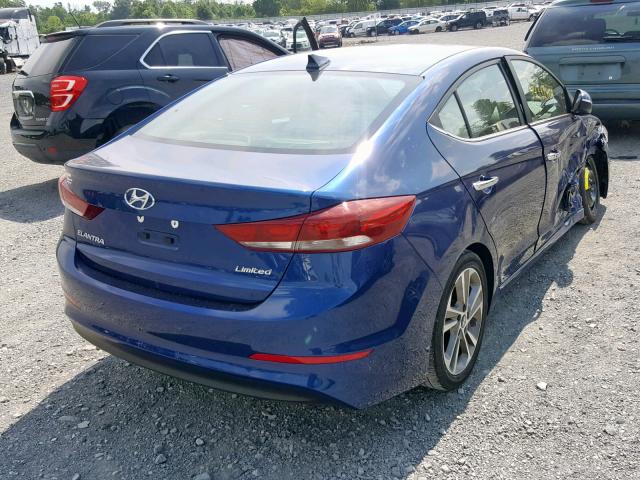 5NPD84LF1HH036036 - 2017 HYUNDAI ELANTRA BLUE photo 4