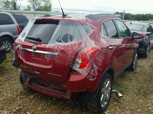 KL4CJBSB2EB588073 - 2014 BUICK ENCORE CON MAROON photo 4