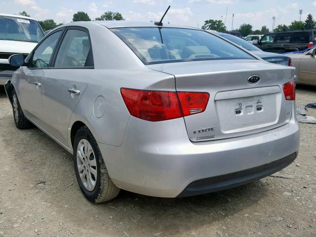 KNAFU4A24A5844095 - 2010 KIA FORTE EX SILVER photo 3