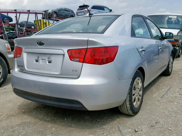 KNAFU4A24A5844095 - 2010 KIA FORTE EX SILVER photo 4