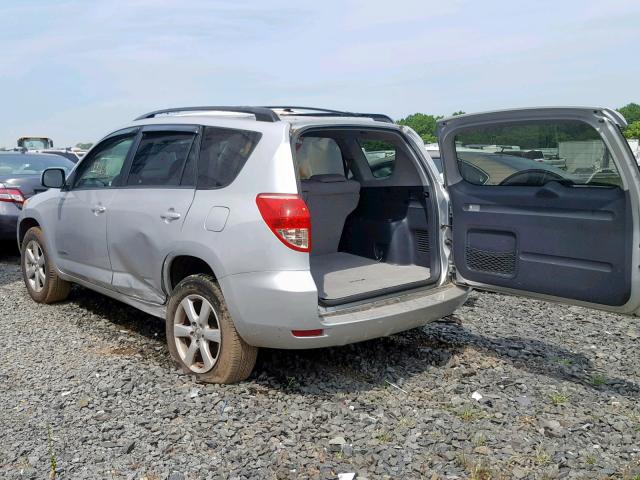 JTMBD31V175119133 - 2007 TOYOTA RAV4 LIMIT SILVER photo 3