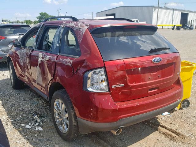 2FMDK3JC4DBB53003 - 2013 FORD EDGE SEL RED photo 3