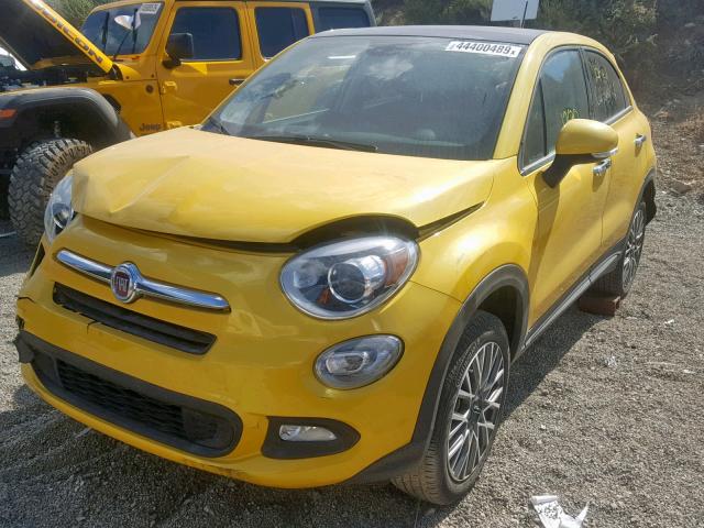 ZFBCFYDBXHP610757 - 2017 FIAT 500X LOUNG YELLOW photo 2