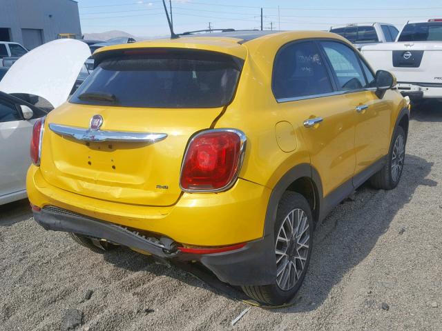 ZFBCFYDBXHP610757 - 2017 FIAT 500X LOUNG YELLOW photo 4