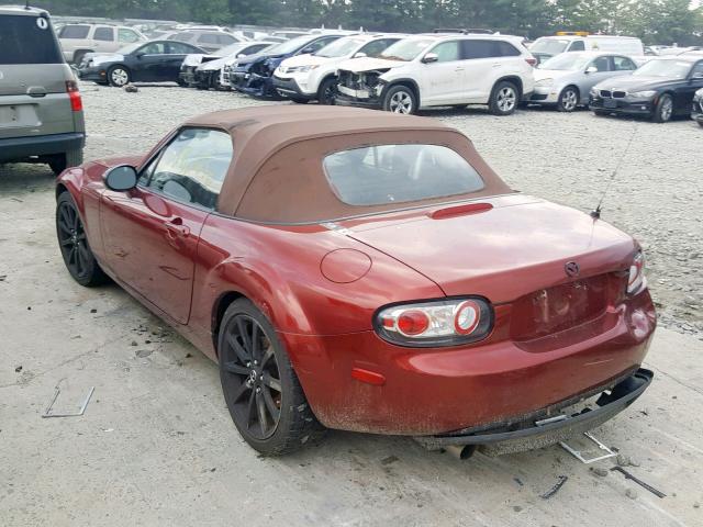 JM1NC25F760111837 - 2006 MAZDA MX-5 MIATA MAROON photo 3