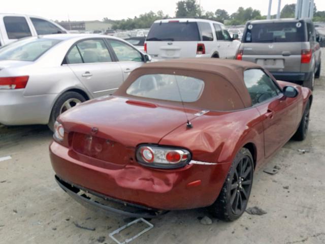 JM1NC25F760111837 - 2006 MAZDA MX-5 MIATA MAROON photo 4