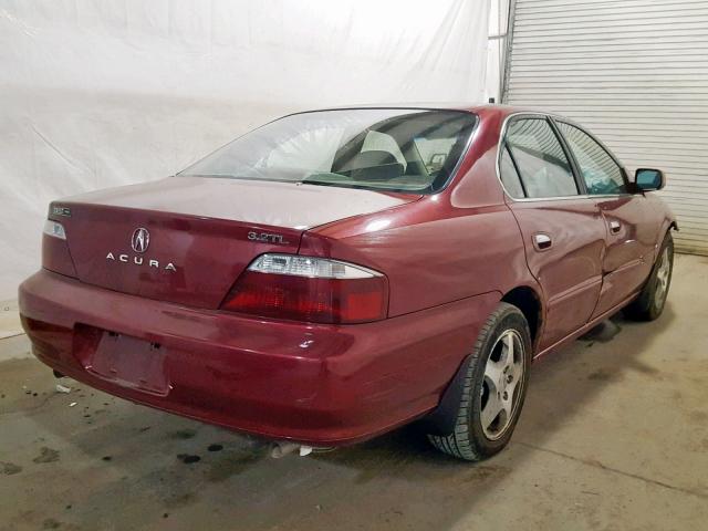 19UUA56642A052947 - 2002 ACURA 3.2TL RED photo 4