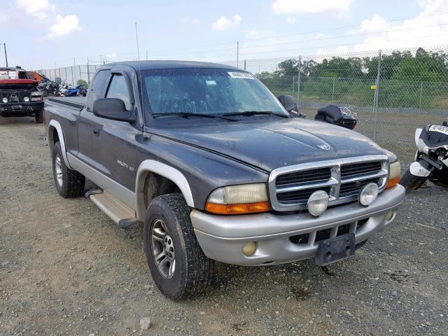 1B7GG42N32S691820 - 2002 DODGE DAKOTA SLT GRAY photo 1