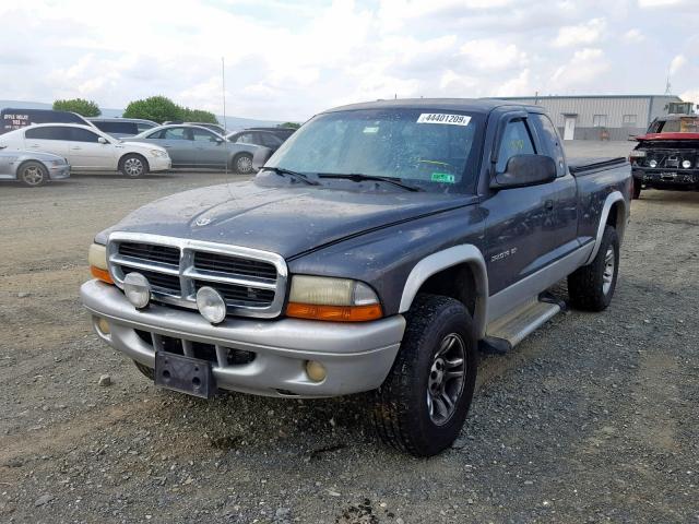 1B7GG42N32S691820 - 2002 DODGE DAKOTA SLT GRAY photo 2