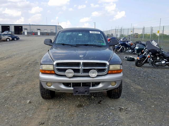 1B7GG42N32S691820 - 2002 DODGE DAKOTA SLT GRAY photo 9