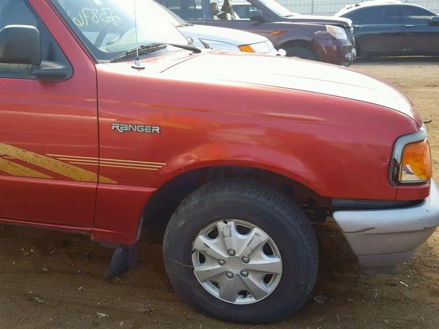 1FTCR10A4VUC24745 - 1997 FORD RANGER RED photo 9