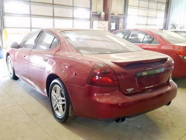 2G2WR524051325681 - 2005 PONTIAC GRAND PRIX BURGUNDY photo 3