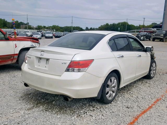 1HGCP36858A040461 - 2008 HONDA ACCORD EXL WHITE photo 4