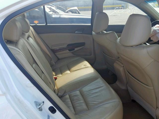 1HGCP36858A040461 - 2008 HONDA ACCORD EXL WHITE photo 6