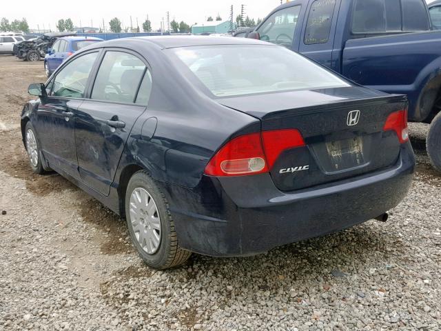 2HGFA15248H124062 - 2008 HONDA CIVIC DX BLACK photo 3