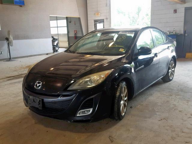 JM1BL1S54A1163356 - 2010 MAZDA 3 S BLACK photo 2