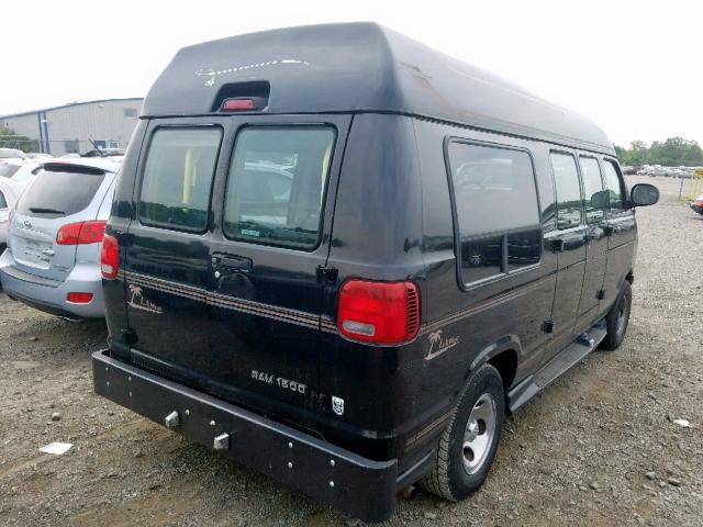 2B6HB11Y12K133721 - 2002 DODGE RAM VAN BLACK photo 4