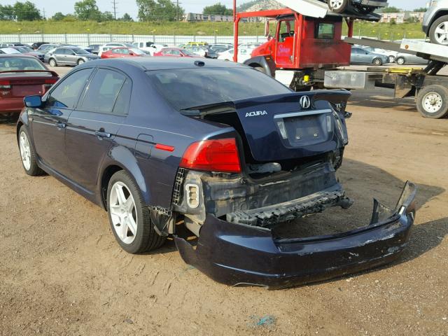 19UUA66255A046890 - 2005 ACURA TL BLUE photo 3