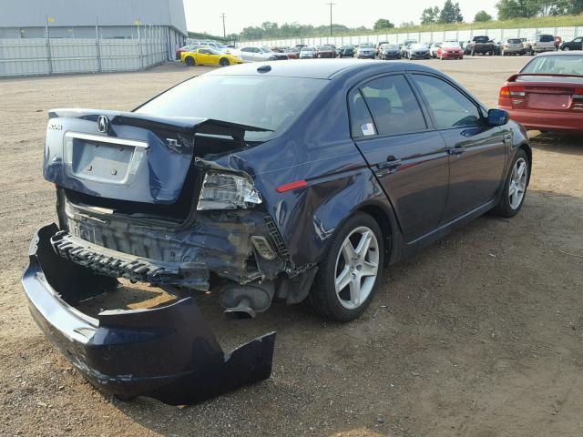 19UUA66255A046890 - 2005 ACURA TL BLUE photo 4