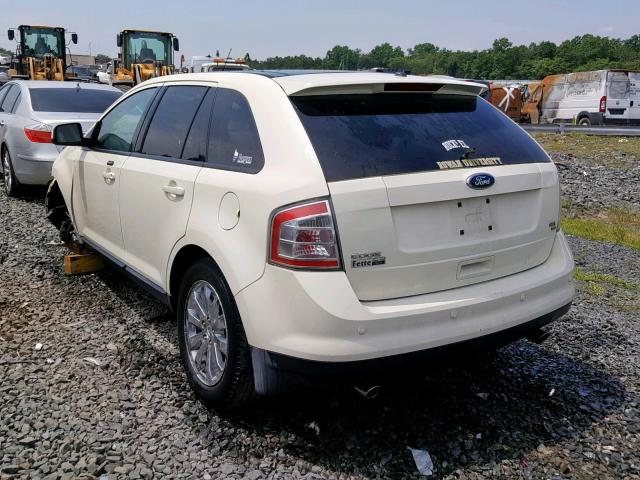 2FMDK48C48BA24745 - 2008 FORD EDGE SEL WHITE photo 3