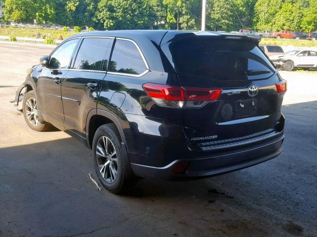 5TDBZRFHXJS844190 - 2018 TOYOTA HIGHLANDER BLACK photo 3