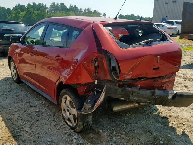 5Y2SP67859Z463442 - 2009 PONTIAC VIBE RED photo 3