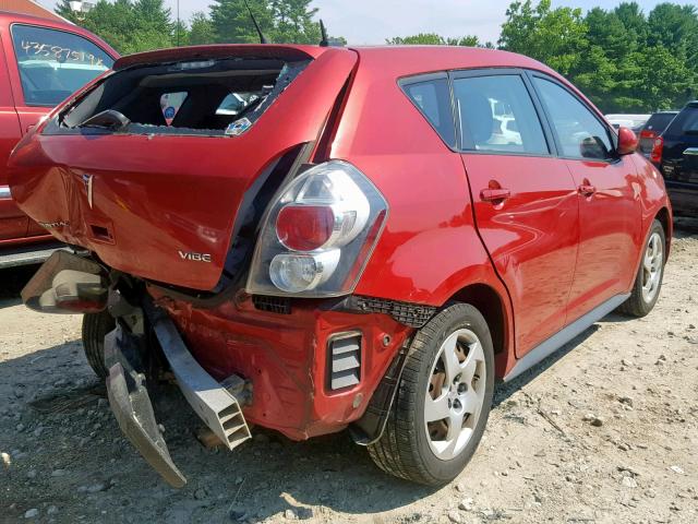 5Y2SP67859Z463442 - 2009 PONTIAC VIBE RED photo 4