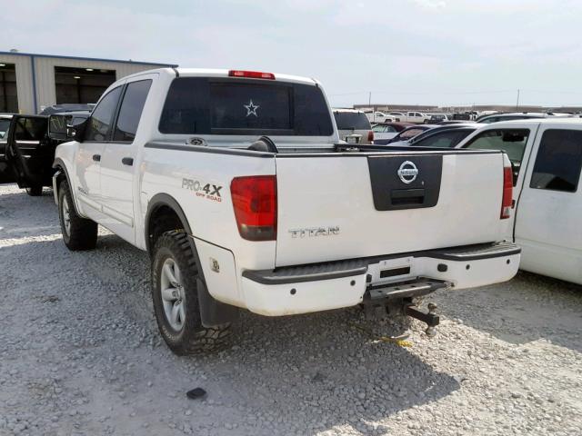 1N6BA0EC4CN322671 - 2012 NISSAN TITAN S WHITE photo 3