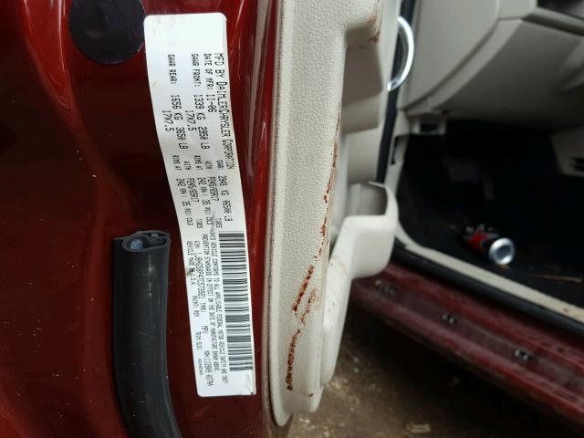 1J8HG58P47C573921 - 2007 JEEP COMMANDER MAROON photo 10