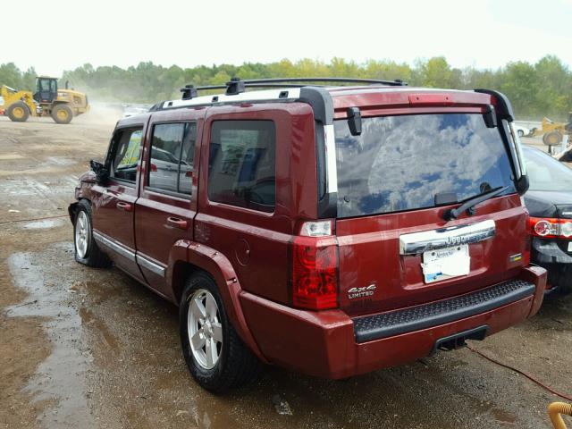 1J8HG58P47C573921 - 2007 JEEP COMMANDER MAROON photo 3