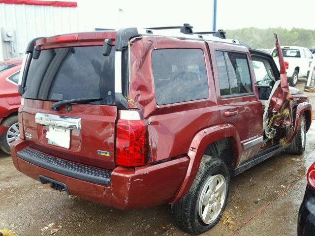 1J8HG58P47C573921 - 2007 JEEP COMMANDER MAROON photo 4