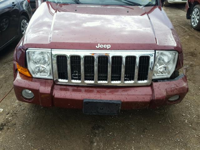 1J8HG58P47C573921 - 2007 JEEP COMMANDER MAROON photo 7