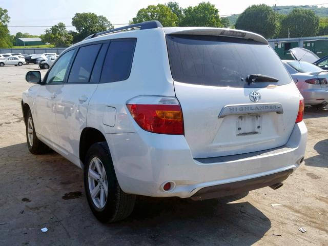 5TDKK3EH3AS012600 - 2010 TOYOTA HIGHLANDER WHITE photo 3