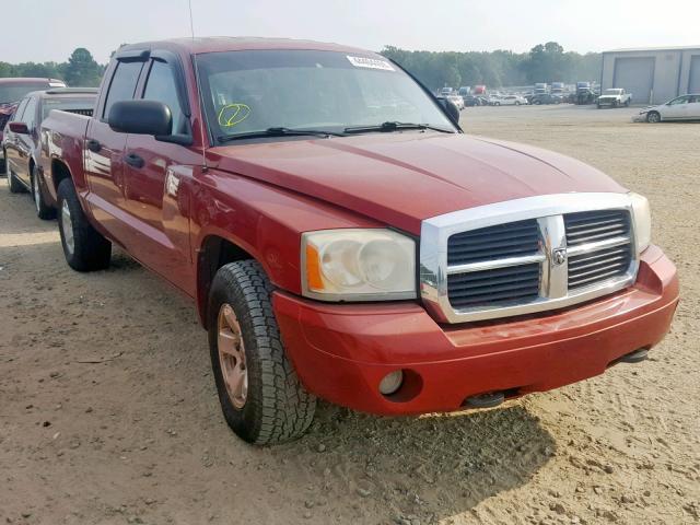 1D7HW48N06S714822 - 2006 DODGE DAKOTA QUA BURGUNDY photo 1