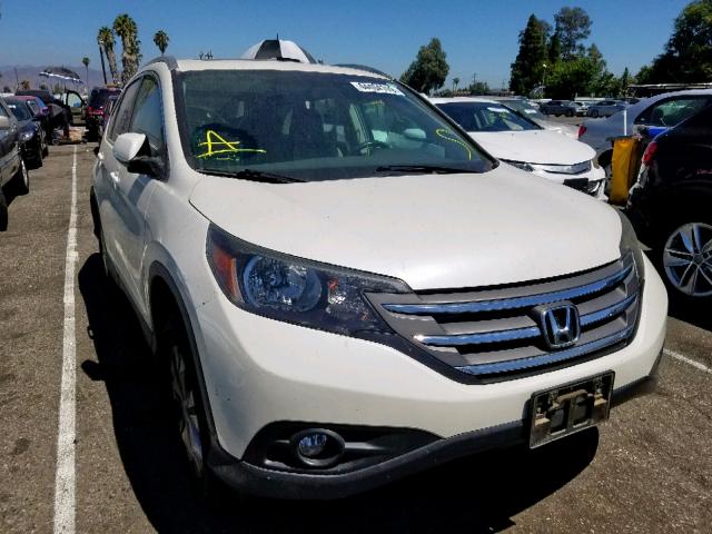 5J6RM3H79EL018754 - 2014 HONDA CR-V EXL WHITE photo 1