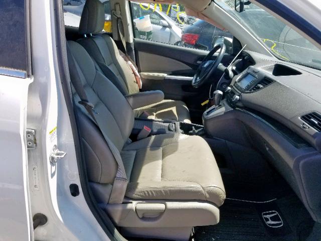 5J6RM3H79EL018754 - 2014 HONDA CR-V EXL WHITE photo 5